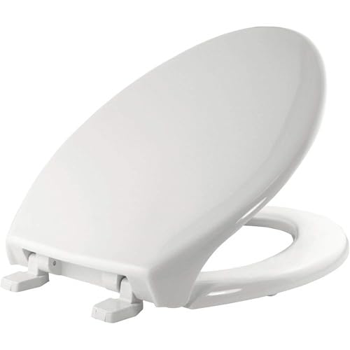 BEMIS 1900 Commercial Heavy Duty Closed Front Toilet Seat with Cover, Industrial Slow Close Seat, Made in USA, Elongated, White - Image 1