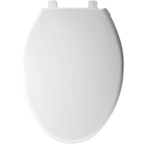 BEMIS 1900 Commercial Heavy Duty Closed Front Toilet Seat with Cover, Industrial Slow Close Seat, Made in USA, Elongated, White - Image 2