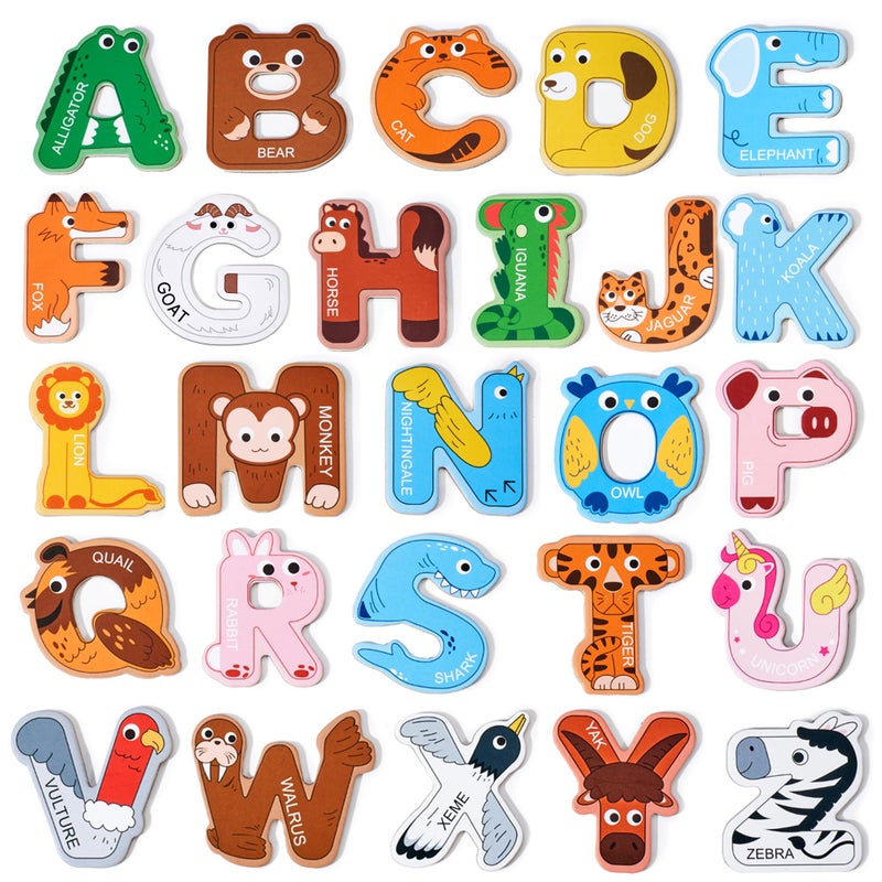 JoyCat Magnetic Letters Alphabet ABC Fridge Magnets for Toddlers Kids Cute Educational Animal Toys 26 Uppercase Refrigerator Magnets Great Spelling Learning Gift for Preschool 2 3 4 5 Years Old - Image 3