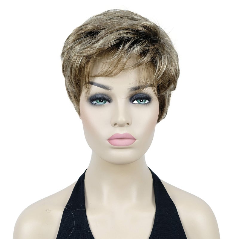 Lydell 6" Short Straight Wavy Women Wigs Hair Synthetic Full Wig (L12-26)
