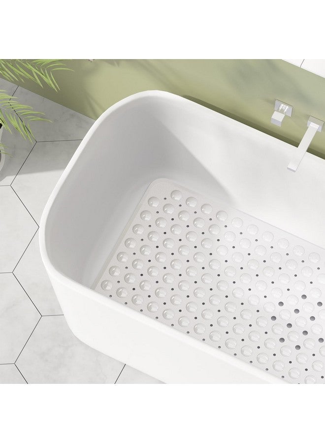 AmazerBath Shower Mat Non Slip 40 x 16 Inches, Shower Stall Mats with Suction Cups and Drain Holes, Non Slip Bath Mat for Tub for Elderly & Kids, White - Image 3