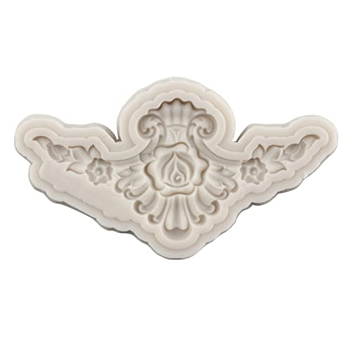 MYPRACS Baroque Style Curlicues Scroll Lace Silicone Fondant Molds Relief Flower Molds Filigree Mold For 3D Sculpted Cake Decoration Cupcake Topper Chocolate Gum Paste Candy Polymer Clay Set Of 7 - Image 5