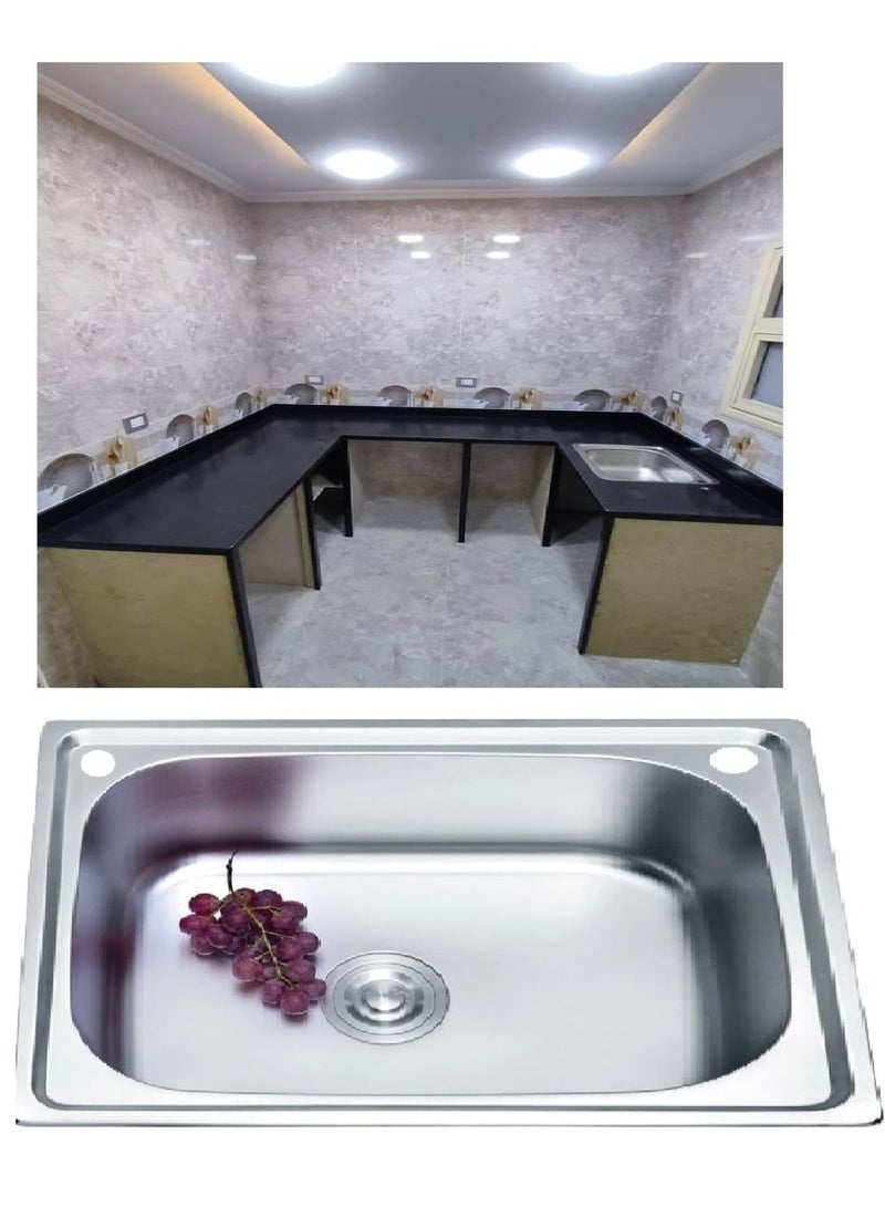 Shams Kitchen sink with 2 holes, size 46.5/56.5 cm - Image 2