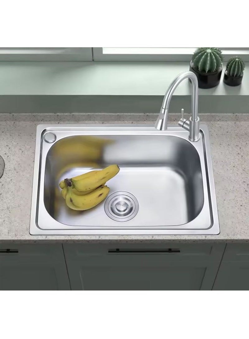 Shams Kitchen sink with 2 holes, size 46.5/56.5 cm - Image 1