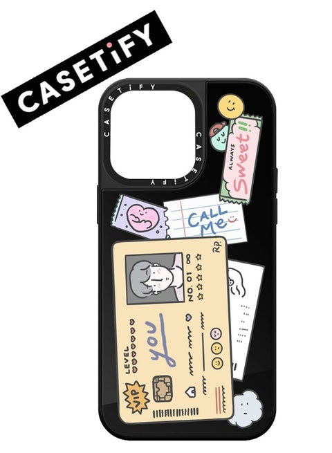 Apple iPhone 14 Pro Max Case Couple Card Phone Cover - Mirror Face