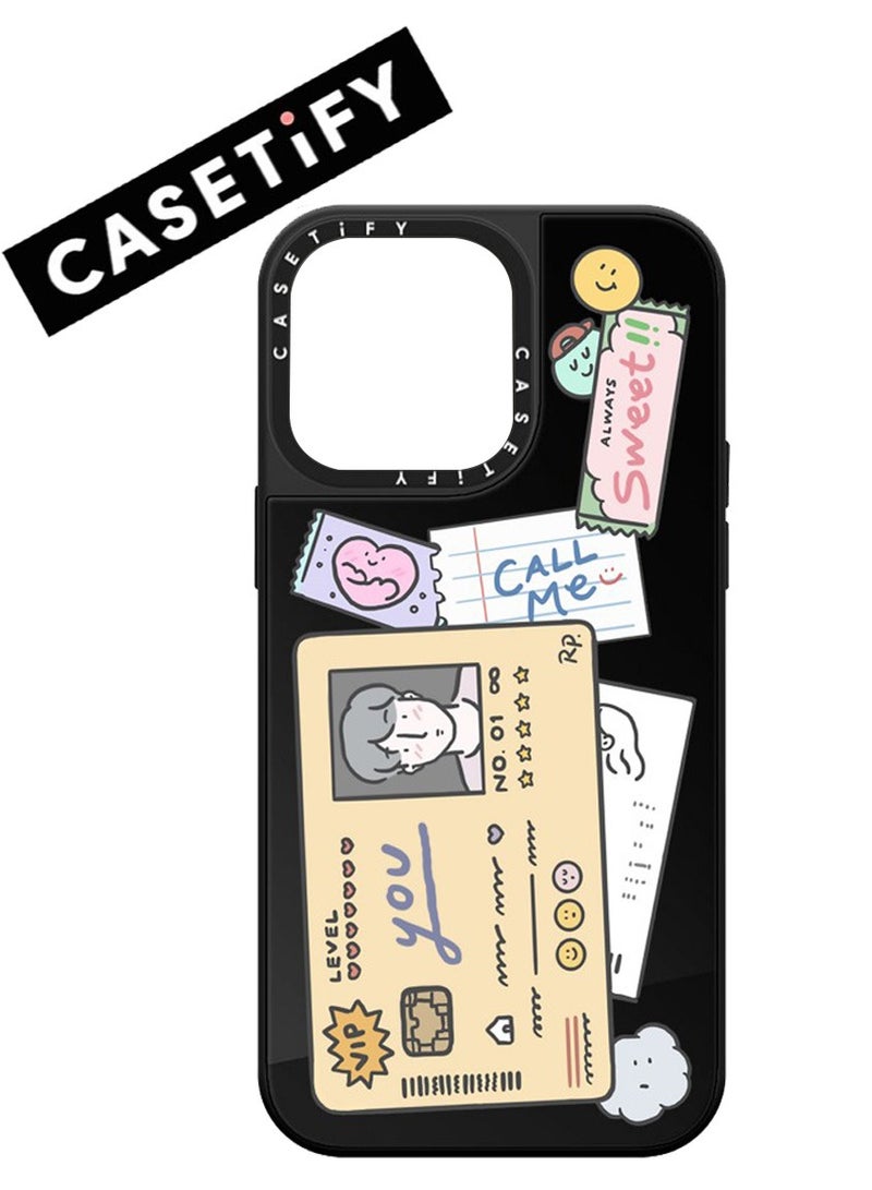 Apple iPhone 14 Pro Max Case Couple Card Phone Cover - Mirror Face