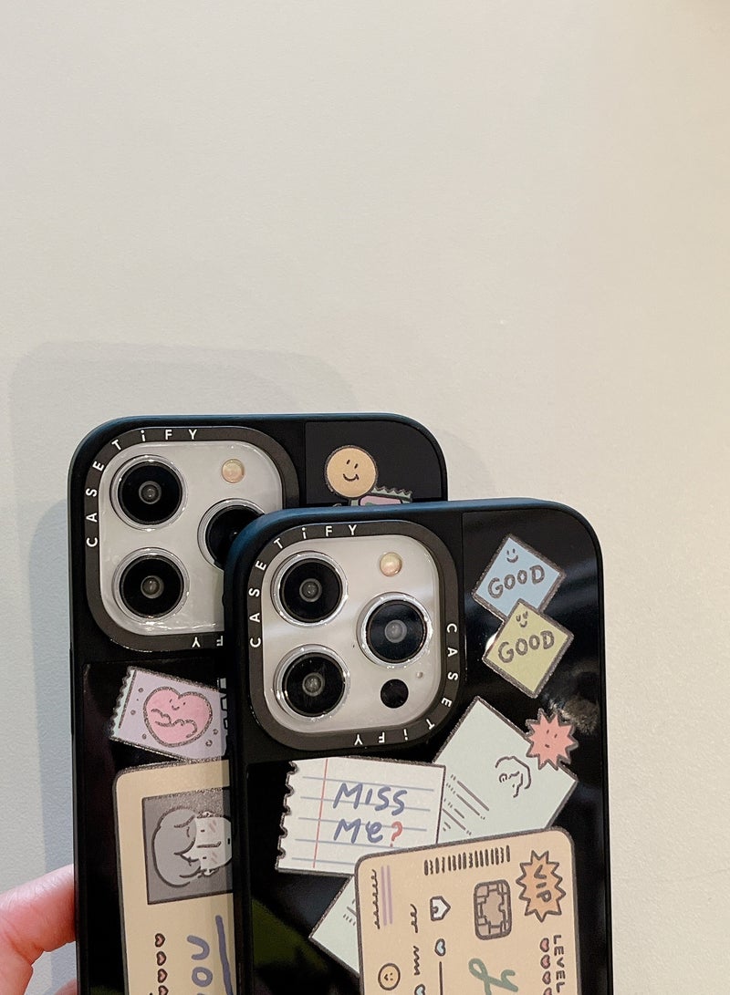 Apple iPhone 14 Pro Max Case Couple Card Phone Cover - Mirror Face