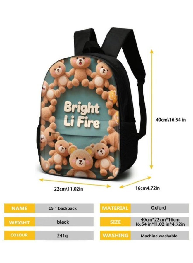 واضح من النار حقيبة كرتونية من ثلاث قطع، يسهل التعامل معها في مناسبات مختلفة (متوفرة للطلاب والأطفال والأصدقاء في النزهايات وتسلق الجبال والتعليم المدرسي وما إلى ذلك) | الكتفين + حقائب اليد + حقائب القرطاسية | موسم العودة إلى المدرسة / هدايا المهرجان - 43 - Image 5