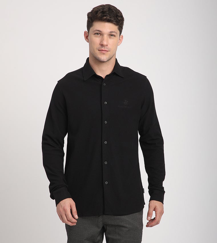 بيفرلي هيلز بولو كلوب قميص أنيق بطيات جانبية