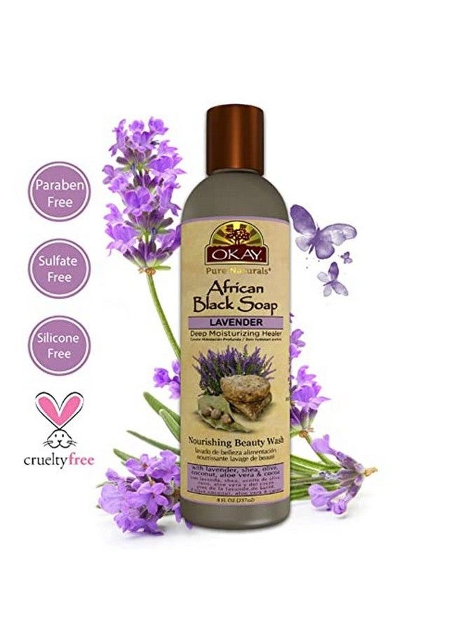 OKAY African Black Soap Liquid Silver Lavender 8 Fl Oz  - Image 5