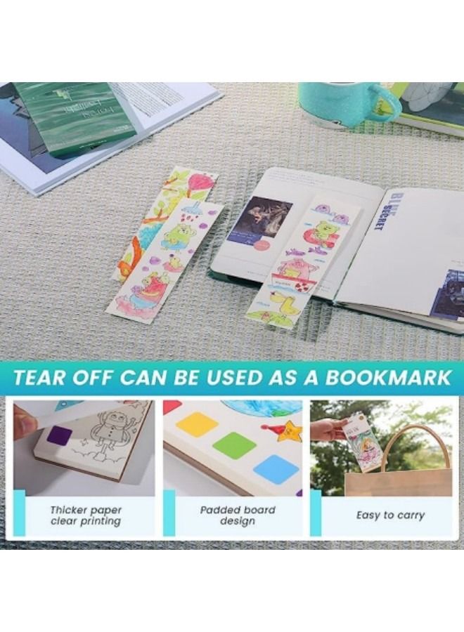 GGEROU كتاب رسم مائي جيب مع فرشاة، كتاب رسم مائي جيب - Image 3