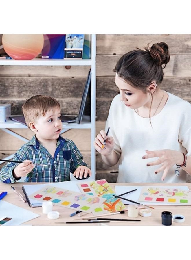 GGEROU كتاب رسم مائي جيب مع فرشاة، كتاب رسم مائي جيب - Image 5