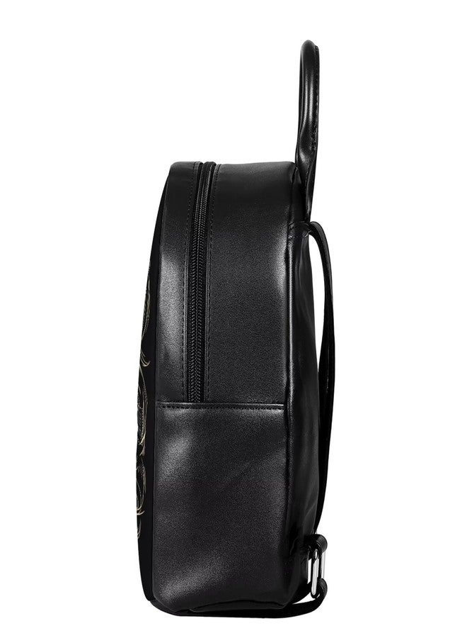Freewander Witch Skull Print Small Backpack Purse for Women Teen Girls Fashion Leather Mini Backpack Lightweight Travel Rucksack Casual Shoulder Bag Tote Bag Handbag - Image 3