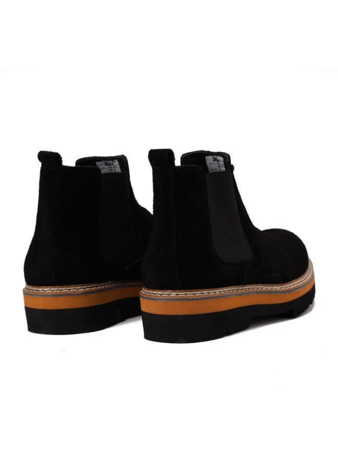 هاف بوت رجالي انيق مميز مصنوع من الشمواه ونعل رابر مقاوم للإنزلاق - Image 3