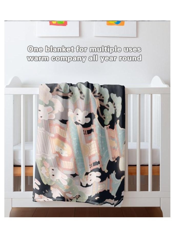 general Flannel thin blanket (warm and comfortable, suitable for sleep, gaming, dust removal and sandproof) 150cm*200cm - 881 - Image 1