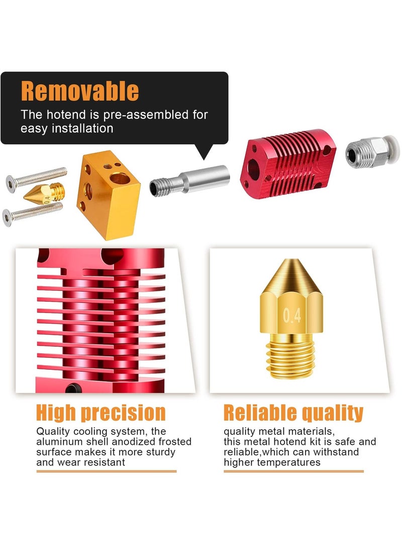 Y&D Metal Hotend 3D Printer Nozzles, Hardened Steel Tool High Temperature Pointed Wear, Resistant with CR-10 / CR10 CR10S Ender 2 3 5 Printers  - Image 2