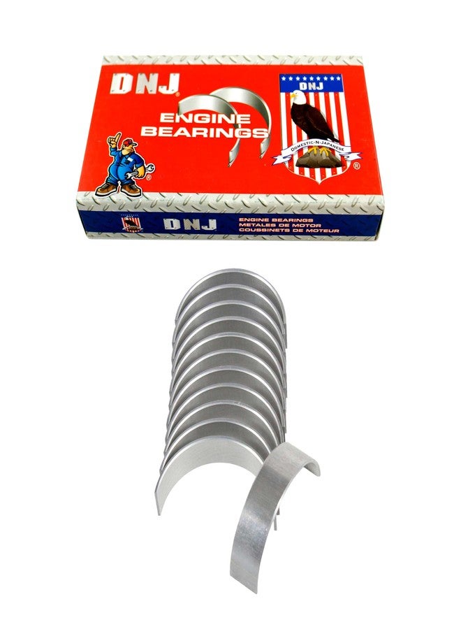 DNJ RB1105A Rod Bearings For 2002-2012 Dodge, Jeep, Mitsubishi, Ram 1500, Commander, Dakota, Durango, Grand Cherokee, Liberty, Nitro, Raider, Ram 1500 3.7L SOHC V6 12V 226cid - Image 1