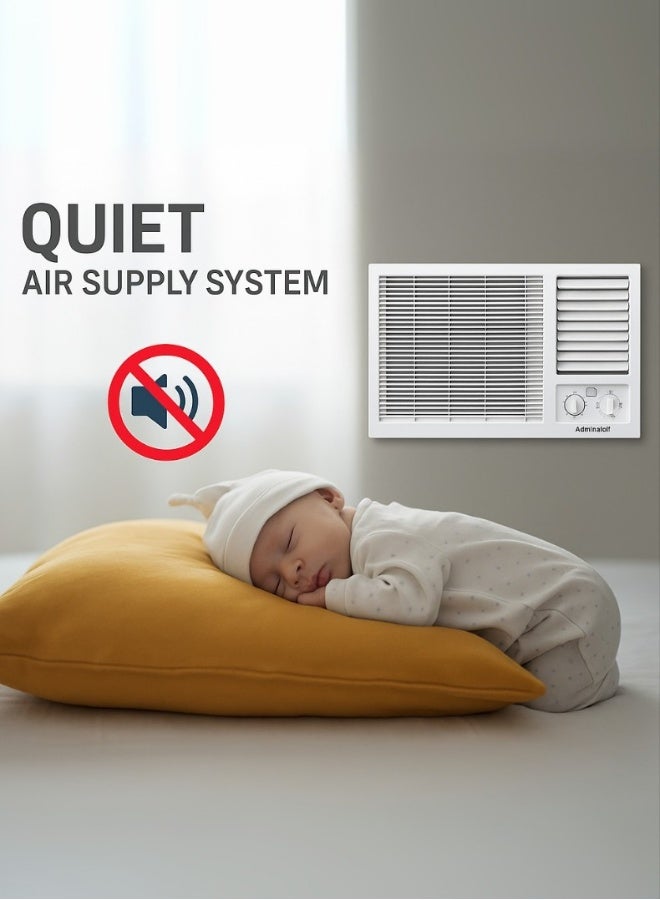 Admiral 2 Ton Window Air Conditioner | 24,000 BTU High Performance Cooling | T3 Rotary Compressor for Extreme Temperatures | R410A Eco-Friendly Refrigerant | Heavy-Duty Cooling for Large Rooms | Model AD24KS3WC – White AD24KS3WC White - Image 3