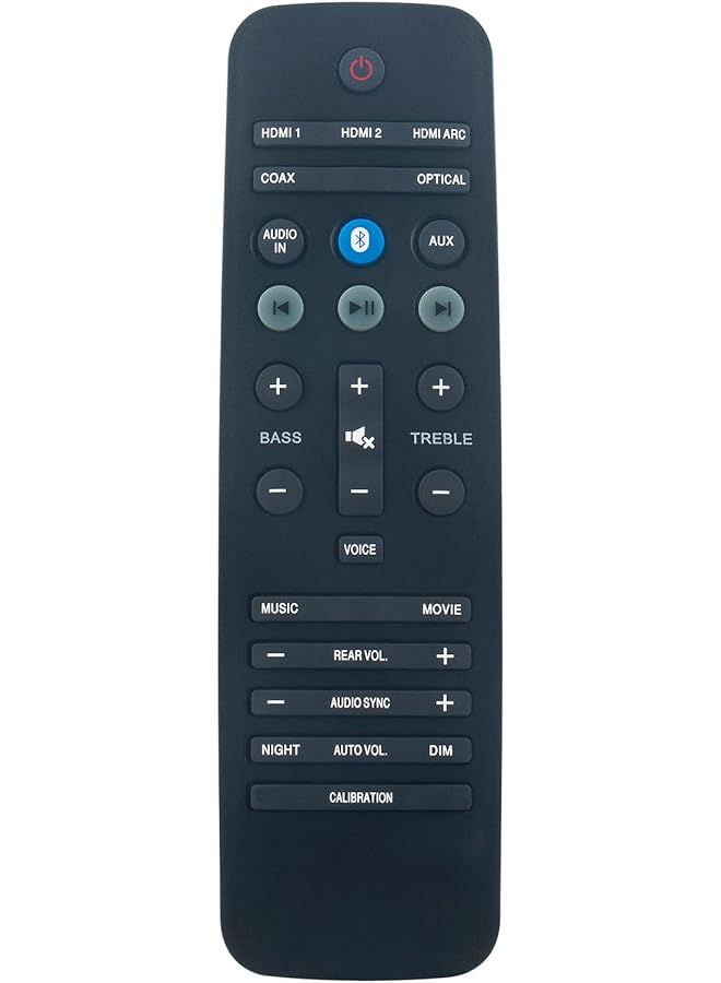 ELTRAZONE Replacement Remote Control for Philips Fidelio Soundbar – Compatible with B5/12, B5/37, B5/79 – Wireless Infrared Remote for Home Theater Audio System – Easy Setup – Black - Image 1