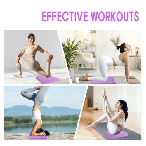 MBKHFLL Exercise Balance Pad，Balance Foam Mat for Physical Therapy Equipment & Strength Stability Training, Slip Resistant Foam Mat for Yoga, Pilates, Meditation，Gardening knee pads (Purple) - Image 5