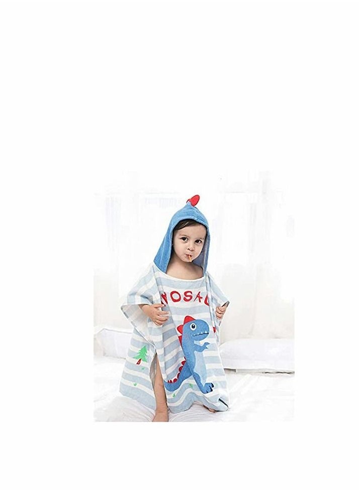 Excefore Kids Bath/Pool/Beach Hooded Poncho Towel-Cartoon Animal Pattern Cotton Beach Towel for Baby and Kids (Dinosaur)  - Image 4