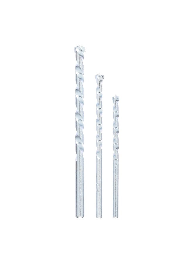 BOSCH 3-Pieces Impact-Resistant Tungsten Carbide Tip Masonry Drill Bit Silver 17.8 x 1.1 x 6 cm JE2 609 255 458 - Image 2