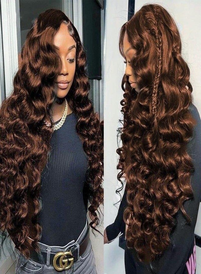 FASHION VILA Brown Bundles Human Hair Loose Wave Human Hair 3 Bundles (#4, 18 20 22) 12A 100% Unprocessed Brazilian Virgin Hair Loose Deep Wave Remy Human Hair Extension 4# Color - Image 1