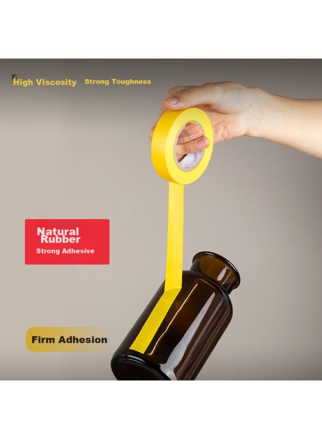 ديلي Deli Pvc شريط عزل كهربائي، مقاوم للماء، مقاوم للهب، مقاوم لدرجات الحرارة المنخفضة، 18mm*18m*0.15mm، أصفر، 18 متر، 10 لفات، Jf411-yl - Image 3