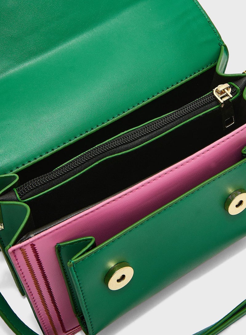 ELLA Colourblock Satchel Bag  - Image 5