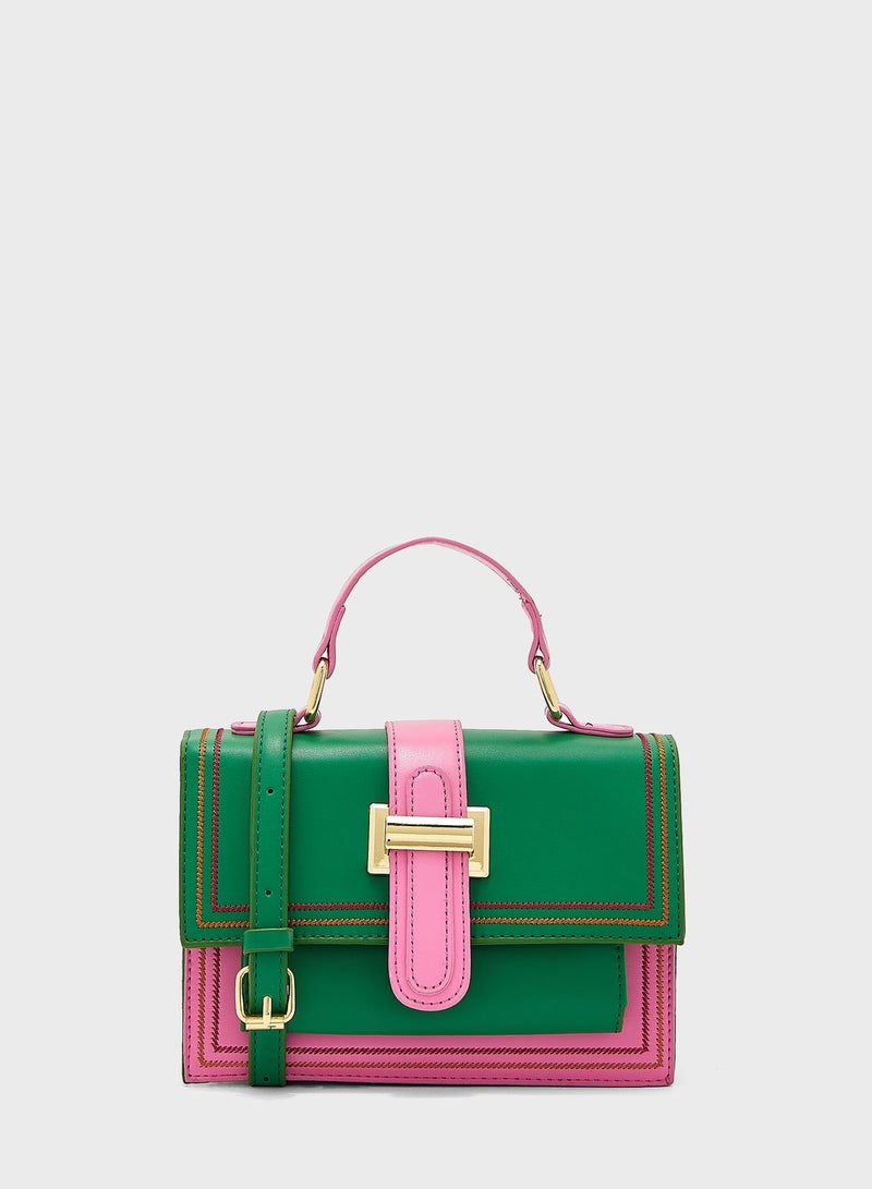 ELLA Colourblock Satchel Bag  - Image 1