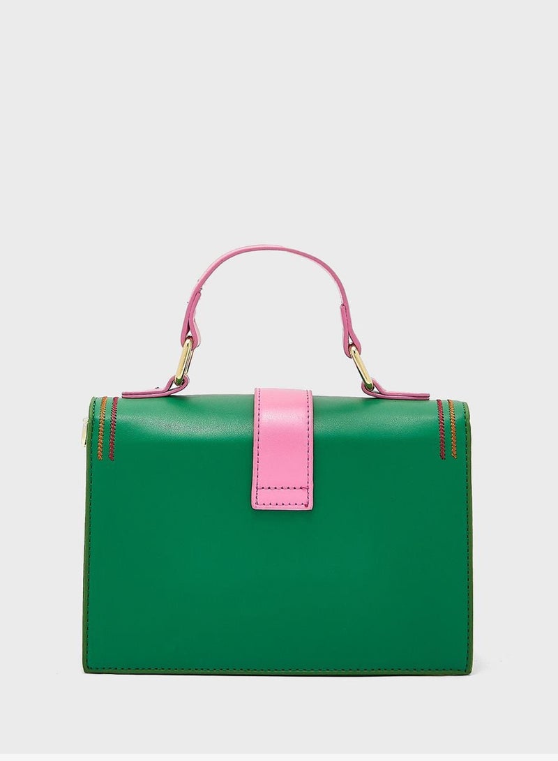 ELLA Colourblock Satchel Bag - Image 2