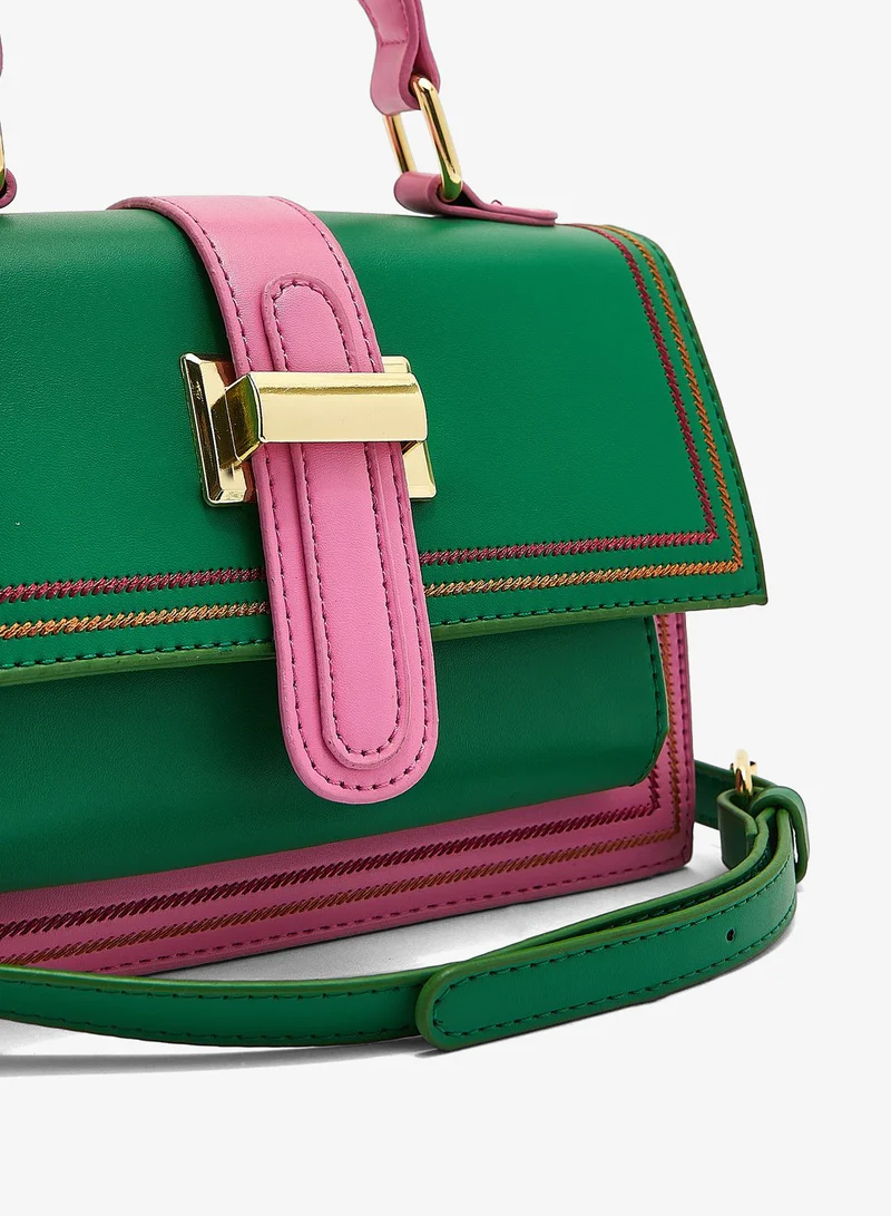 Ella Green Colourblock Satchel Bag for Women | Best Price UAE