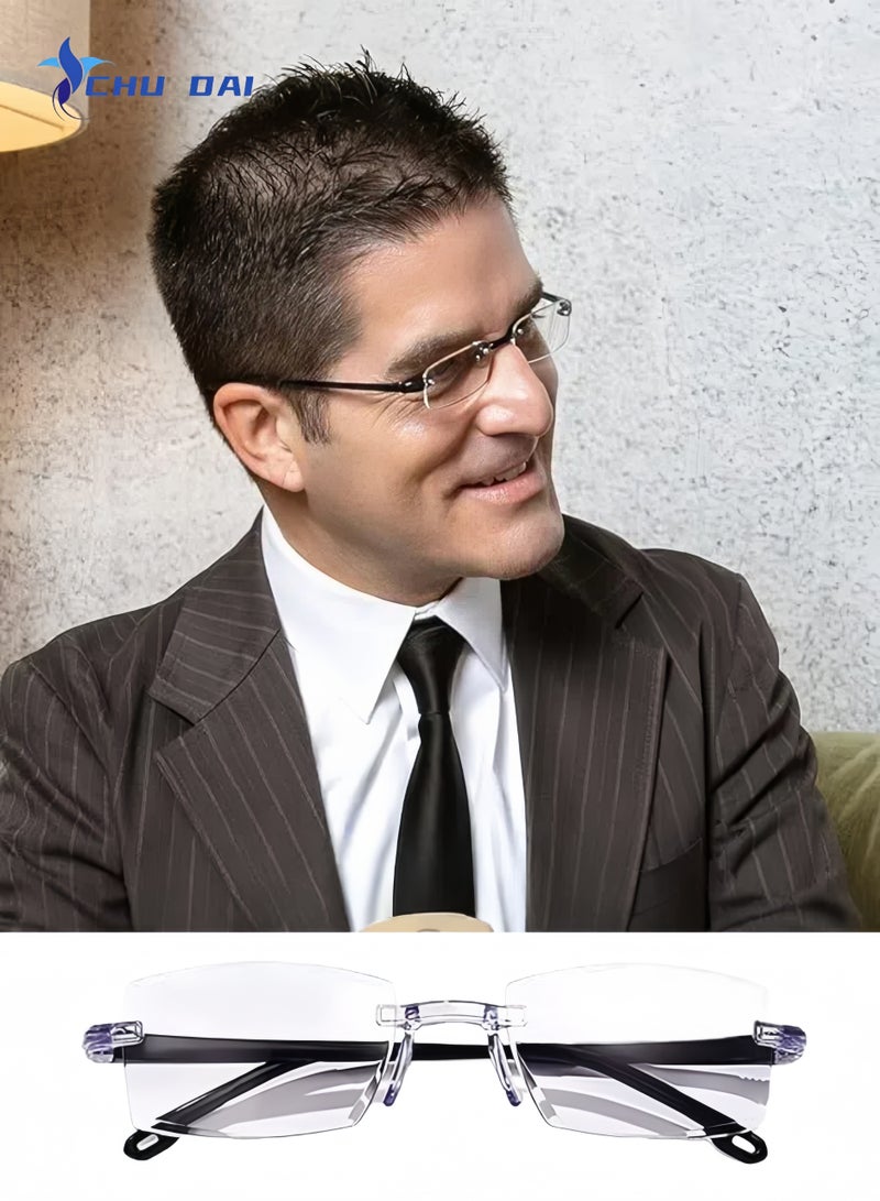 CHU DAI Reading Glasses Intelligent Zoom Anti Blue Light Color-Changing Presbyopia Glasses for Men and Women  - Image 1