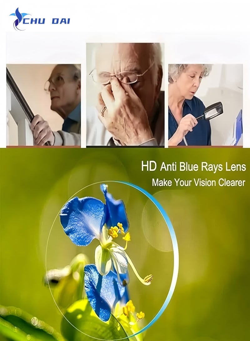 CHU DAI Reading Glasses Intelligent Zoom Anti Blue Light Color-Changing Presbyopia Glasses for Men and Women  - Image 5