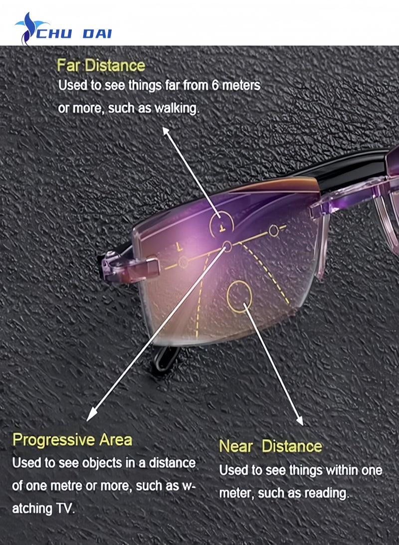 CHU DAI Reading Glasses Intelligent Zoom Anti Blue Light Color-Changing Presbyopia Glasses for Men and Women  - Image 4