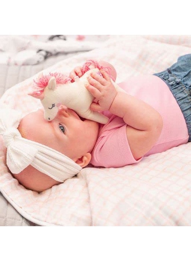 ستيفن جوزيف، بطانية موسلين وحيوان محشو، وحيد القرن، وردي - Image 5