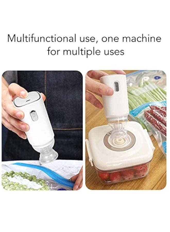 Generic Electric Air Pump, Prtable Electric Pump, Cordless Automatic Vacuum Pump, Rechargeable Battery Powered, Electric Vacuum Compression Pump for Vacuum Storage Bags,Vacuum Travel Bags, Food Vacuum Bags  - Image 2