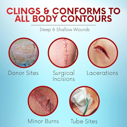 HEALQU Xeroform Petrolatum Dressing - 1"x8" - Non-Adherent Gauze Pad for Low Exudating Wounds - Fine Mesh Gauze Patch Sterile for Wound Care Lacerations, Burns & Skin Grafts Box of 10 - Image 3