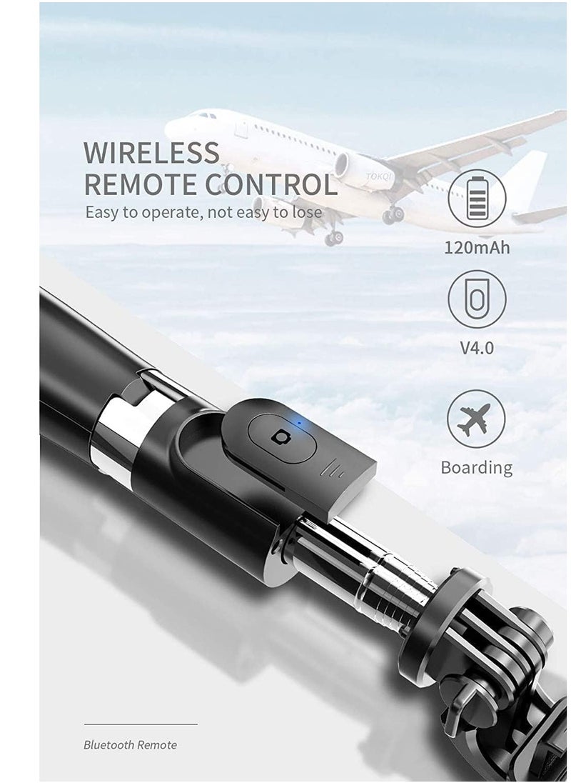 ELTRAZONE - Selfie Stick, 3 in 1 Extendable Selfie Stick Tripod with Detachable Bluetooth Wireless Remote Phone Holder FOR ALL SMARTPHONES AND CAMS - Image 1