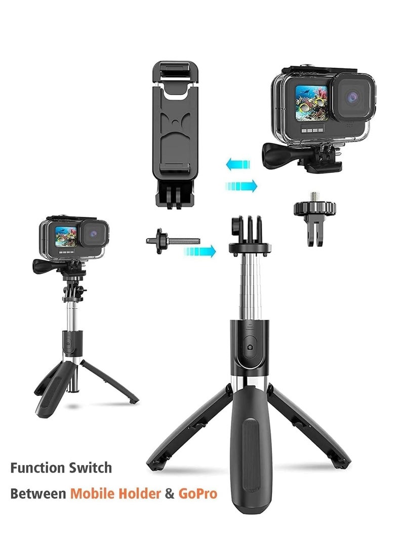 ELTRAZONE - Selfie Stick, 3 in 1 Extendable Selfie Stick Tripod with Detachable Bluetooth Wireless Remote Phone Holder FOR ALL SMARTPHONES AND CAMS - Image 1