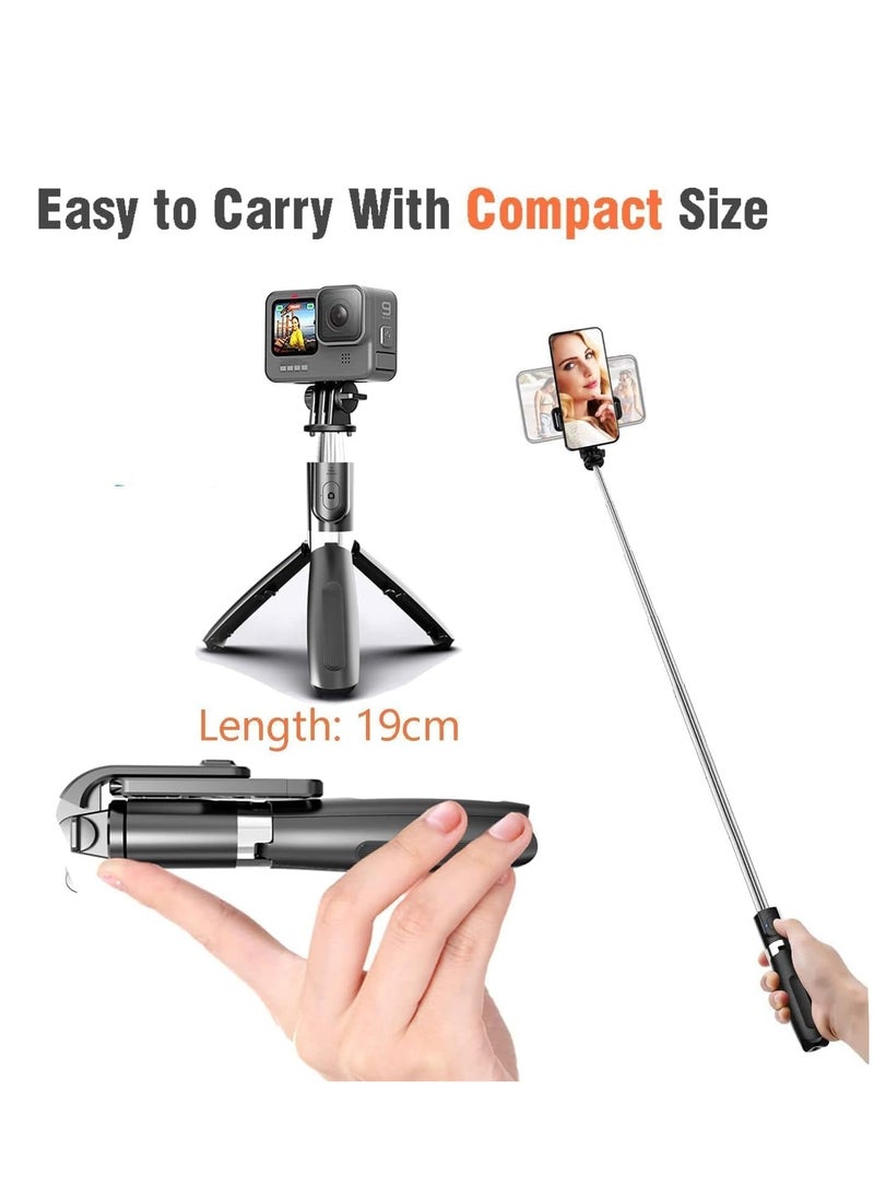 ELTRAZONE - Selfie Stick, 3 in 1 Extendable Selfie Stick Tripod with Detachable Bluetooth Wireless Remote Phone Holder FOR ALL SMARTPHONES AND CAMS - Image 1