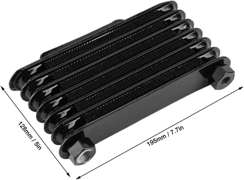 7 Row Universal Engine Oil Cooler Cooling Radiator, Motorcycle Oil Cooler with Mounting Accessories, High Performance Aluminum Alloy Oil Radiator for 125-250CC Dirt Bike ATV Moto - Image 2