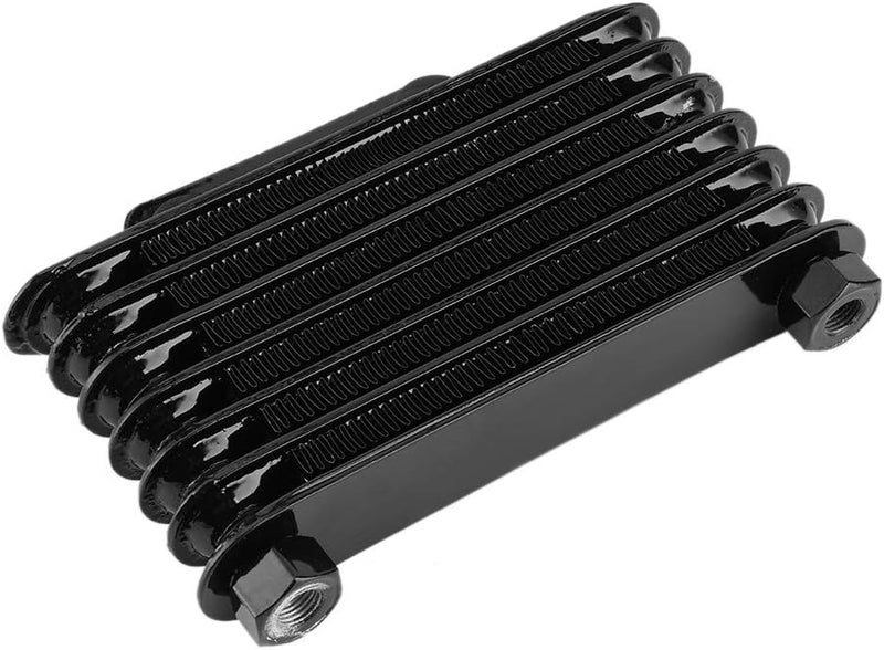 7 Row Universal Engine Oil Cooler Cooling Radiator, Motorcycle Oil Cooler with Mounting Accessories, High Performance Aluminum Alloy Oil Radiator for 125-250CC Dirt Bike ATV Moto - Image 3