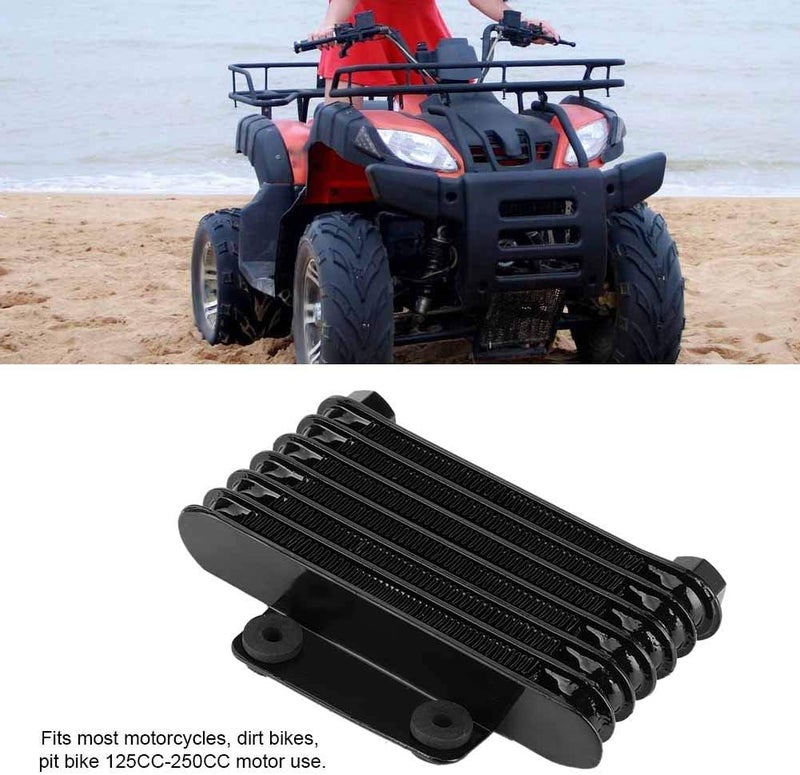7 Row Universal Engine Oil Cooler Cooling Radiator, Motorcycle Oil Cooler with Mounting Accessories, High Performance Aluminum Alloy Oil Radiator for 125-250CC Dirt Bike ATV Moto - Image 5