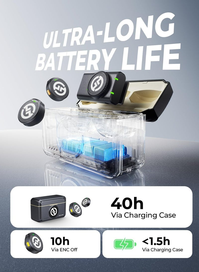 Hollyland Lark M2 Wireless Lavalier Microphone (2TX+1RX) for Camera - Image 5