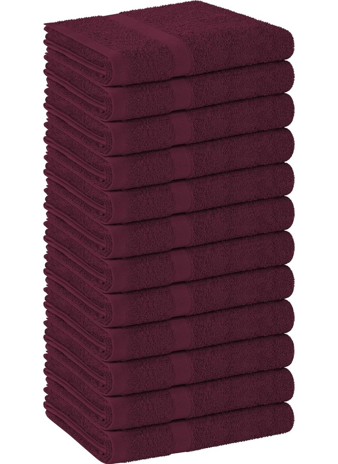 Utopia Towels - Utopia Towels  Salon Towel Pack of 12 Not Bleach Proof 16x27 Inches Highly Absorbent Towels for Hand Gym Beauty Hair Spa and Home Hair Care Burgundy - Image 1