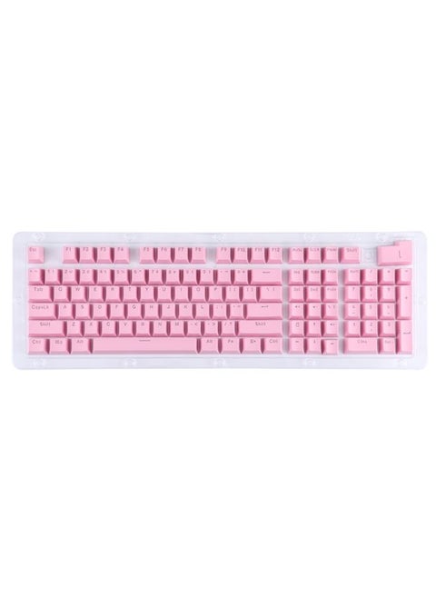 ABS Translucent Keycaps, OEM Highly Mechanical Keyboard, Universal Game Keyboard (Pink)