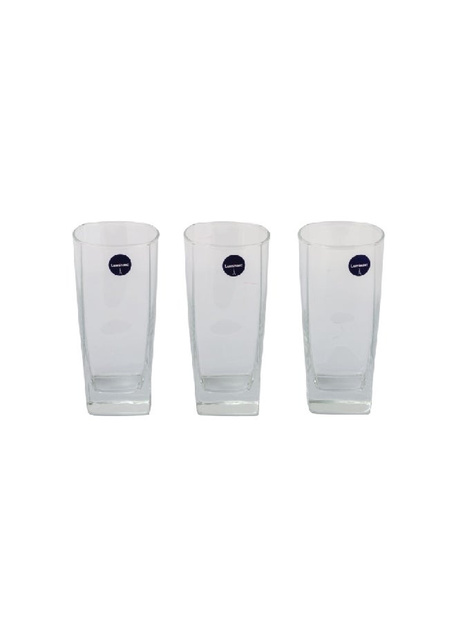 لومينارك طقم أكواب زجاجية عالية الجودة 3 قطع شفاف 330 مل P1562(D9686) - Image 4