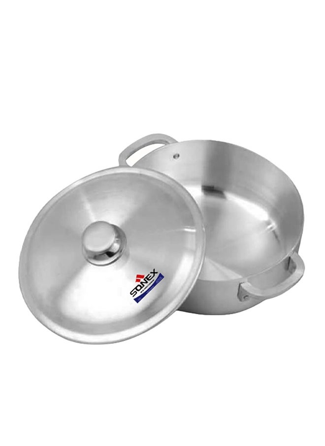 SONEX SONEX Imperial Caldero, 23.5 cm (4 Ltr) – Premium Aluminium Shallow Pot/Dutch Oven, Durable Riveted Handle, Superior Heat Distribution, Dishwasher Safe, Ideal for Rice, Stews, Braises, and Casseroles  - Image 2