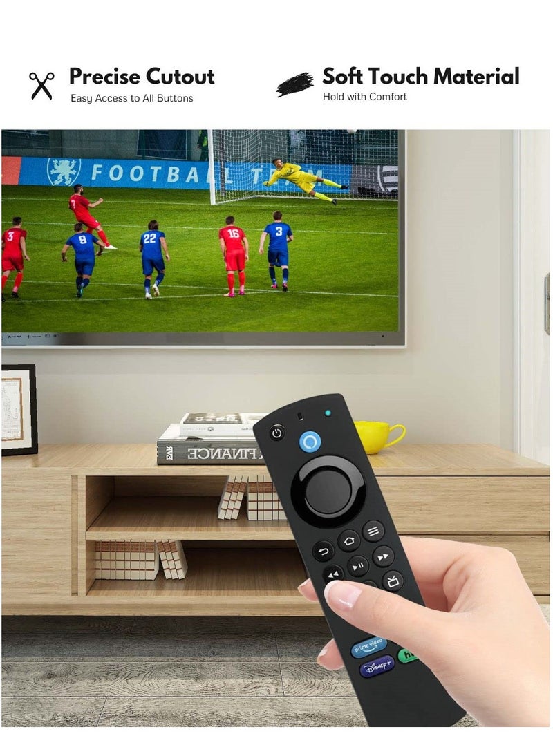 Case For Alexa Voice Remote (3rd Gen) Silicone Cover Case For 2021 Remote Control With Anti-Loss Strap Light Weight Shock Proof  - Image 5